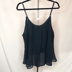 Xhilaration navy sheer tank top XL